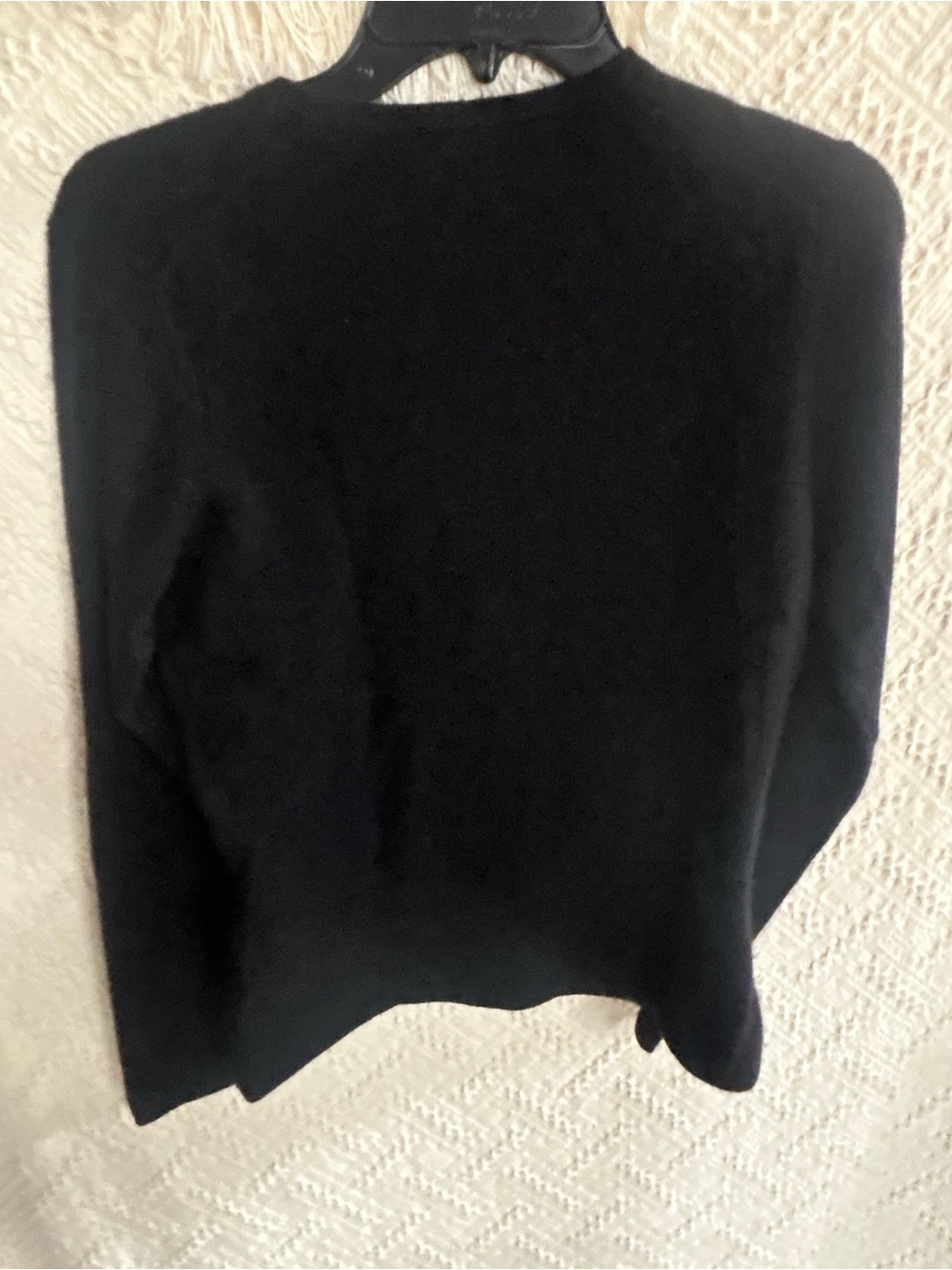 Saks Fifth Avenue Black V-Neck Wrap Cashmere blend Sweater - Picture 5 of 5